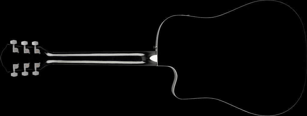 Fender FA-125CE Dreadnought Acoustic Guitar with Walnut Fingerboard in Black