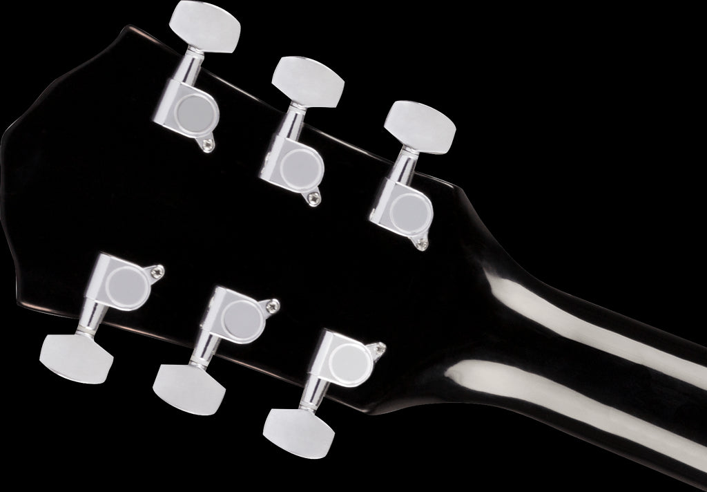 Fender FA-125CE Dreadnought Acoustic Guitar with Walnut Fingerboard in Black