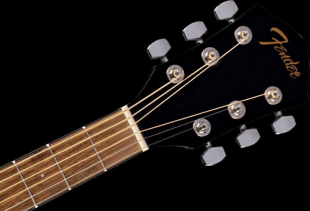 Fender FA-125CE Dreadnought Acoustic Guitar with Walnut Fingerboard in Black