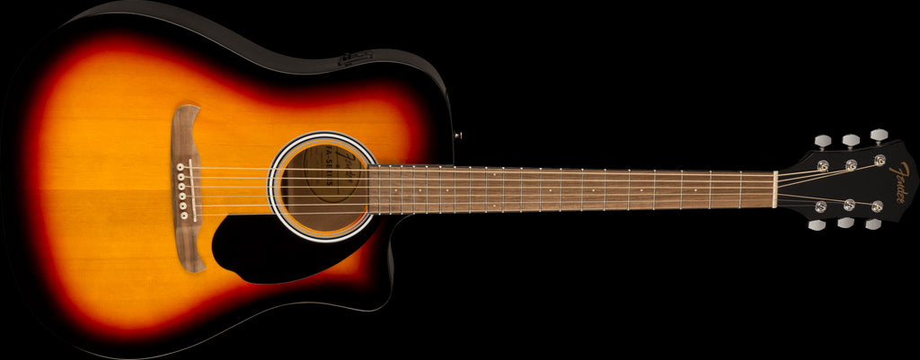 Fender FA-125CE Dreadnought Acoustic Guitar with Walnut Fingerboard in Sunburst