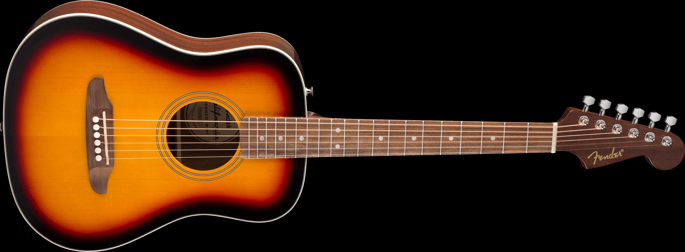 Fender California Standard Redondo Mini w/Bag Spruce Top - 3-Color Sunburst
