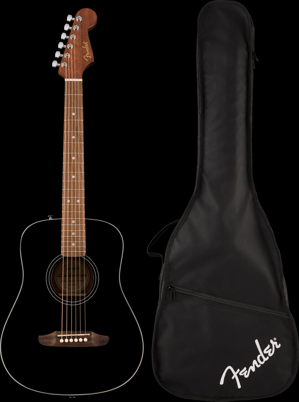 Fender California Standard Redondo Mini w/Bag Spruce Top - Black