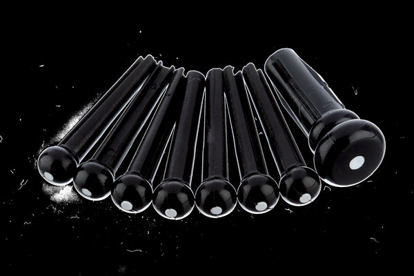 BRIDGE PIN - BLACK/ WHITE DOT (6)