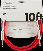 Fender Original Series 10 Foot Guitar Cable Fiesta Red