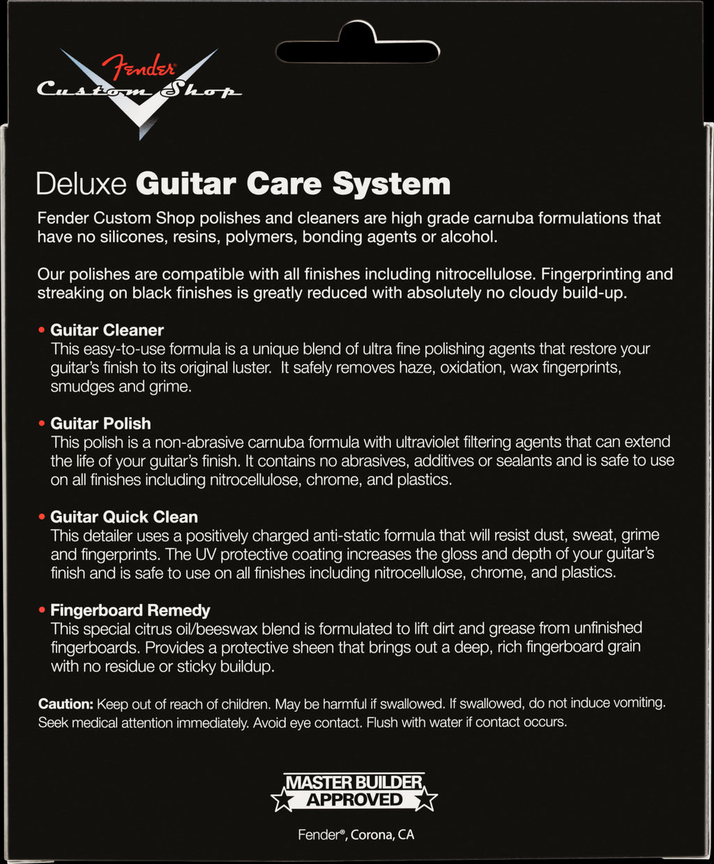 Fender CS Deluxe Guitar Care System 4 Pack Black