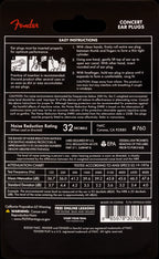 Fender Concert Ear Plugs in Daphne Blue (10 Pair)