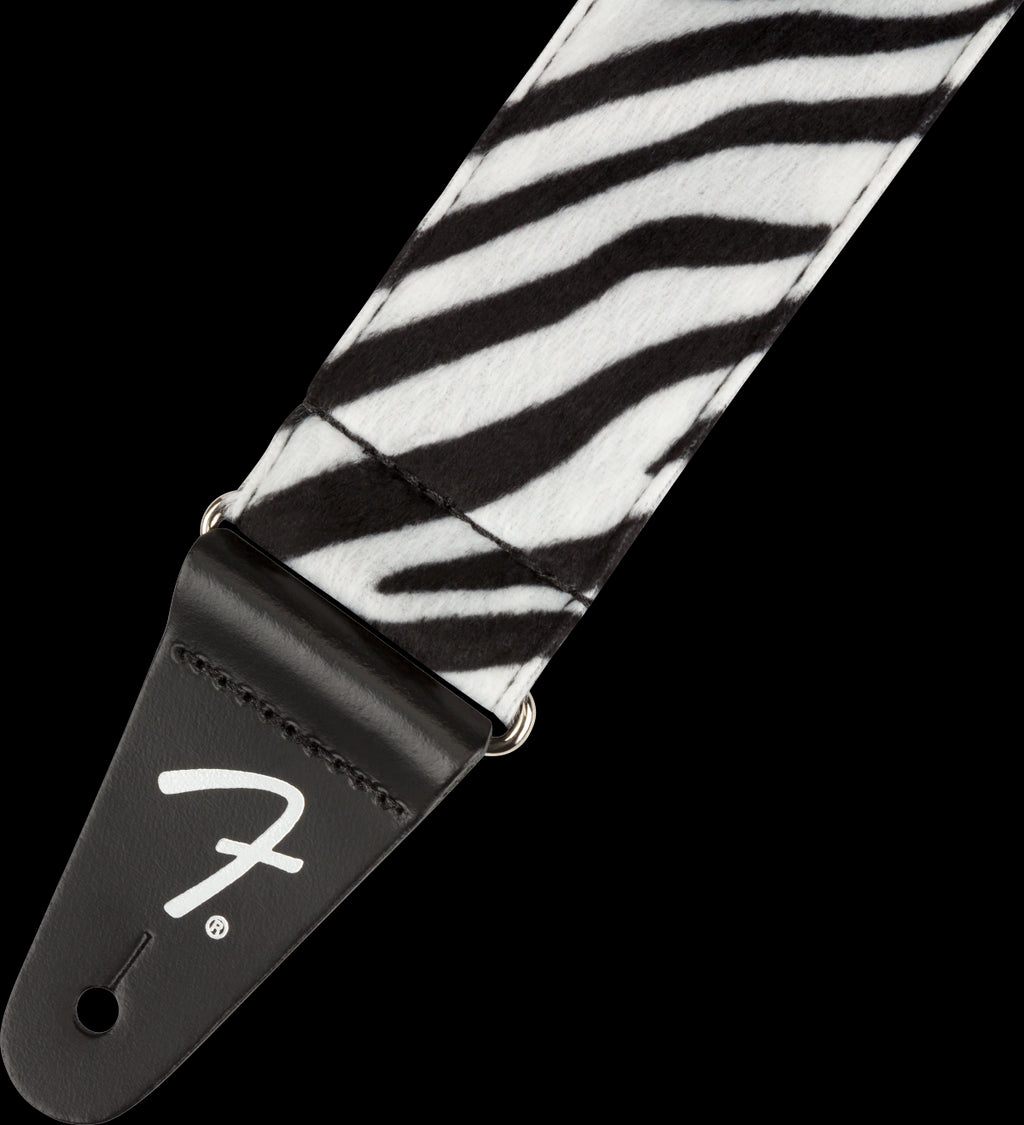 Fender Wild Zebra Print Guitar Strap - 2in