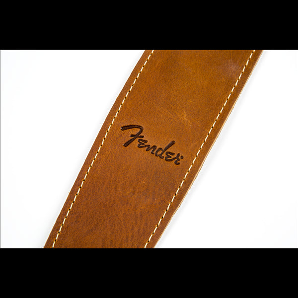 Fender 2.5" Ball Glove Leather Guitar Strap in Brown
