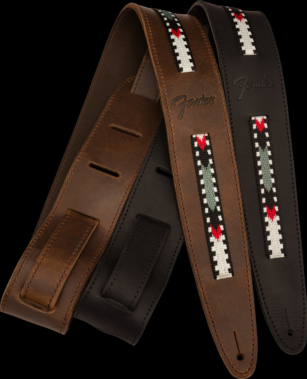 Fender Paramount Acoustic Leather Strap Blk