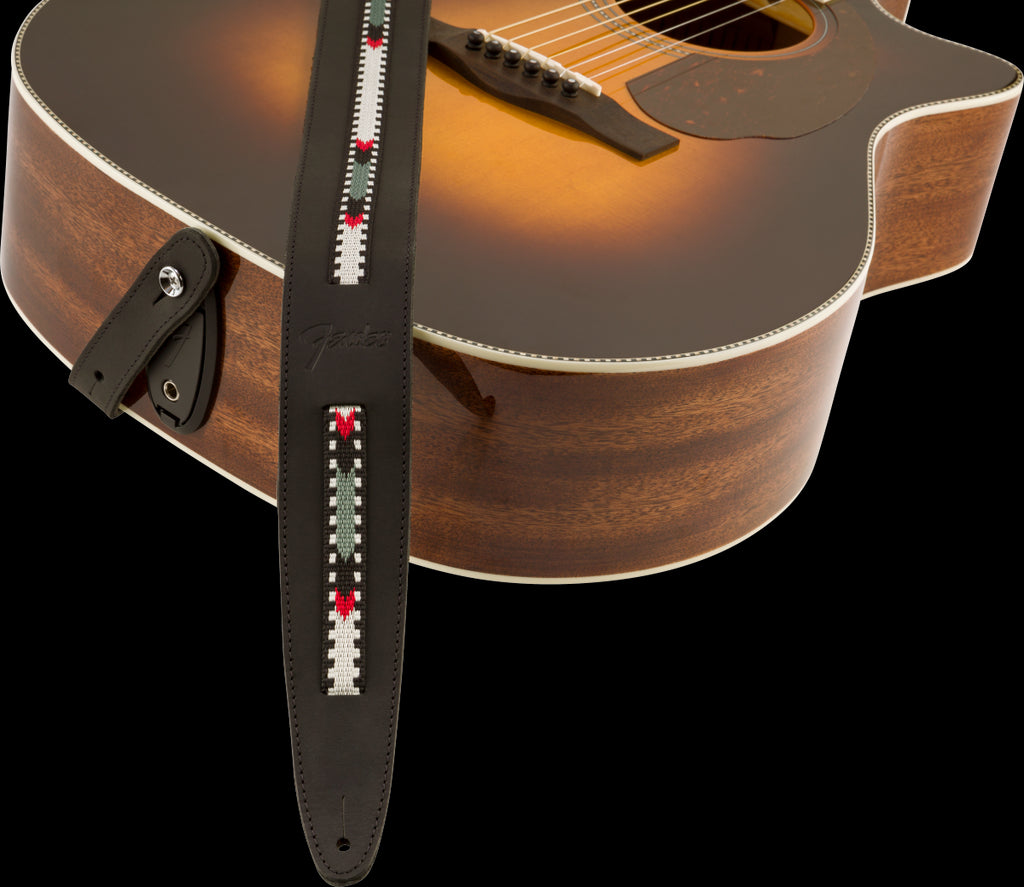 Fender Paramount Acoustic Leather Strap Blk