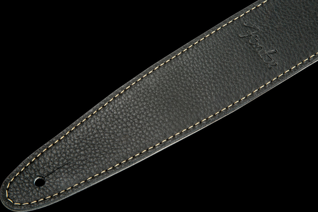 Fender Artisan Crafted 2in Leather Guitar Strap in Black