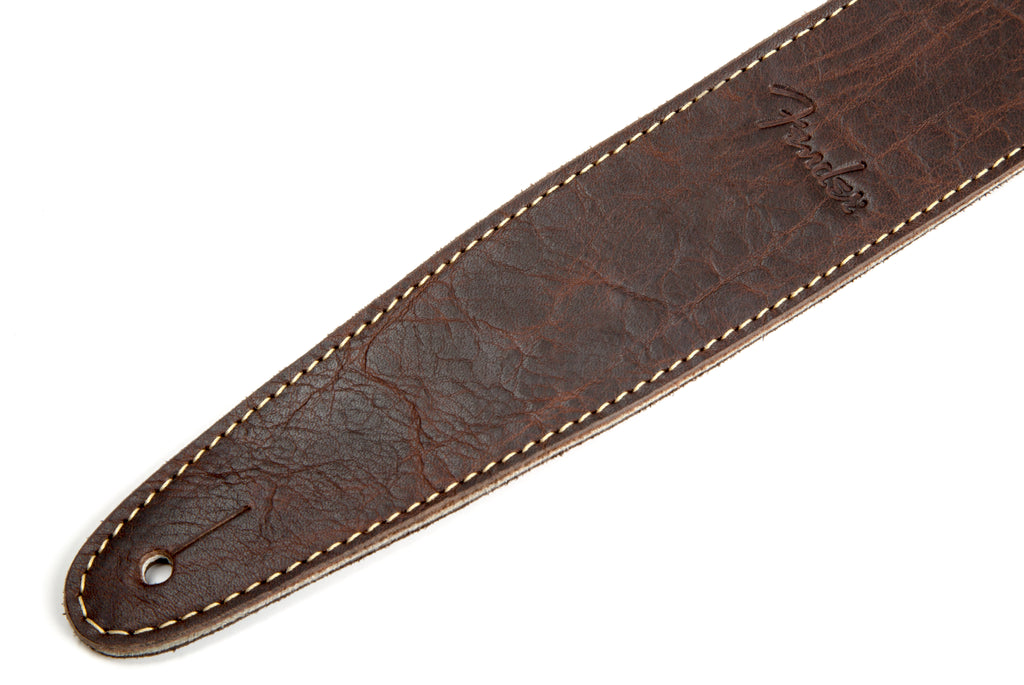 Fender Artisan Crafted 2in Leather Guitar Strap in Brown