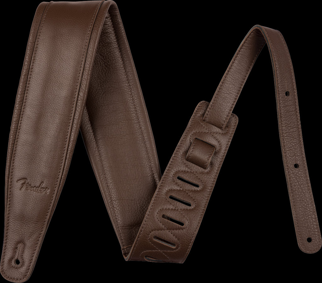 Fender 3.5" Premium Lthr Strap Brn