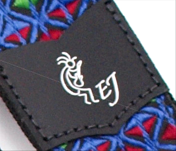 Fender Eric Johnson The Walter" Signature Guitar Strap in Blue with Multi-Colored Triangle Pattern"