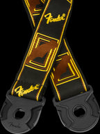 Fender Quick Grip Mono Guitar Strap in Black/Yellow/Brown