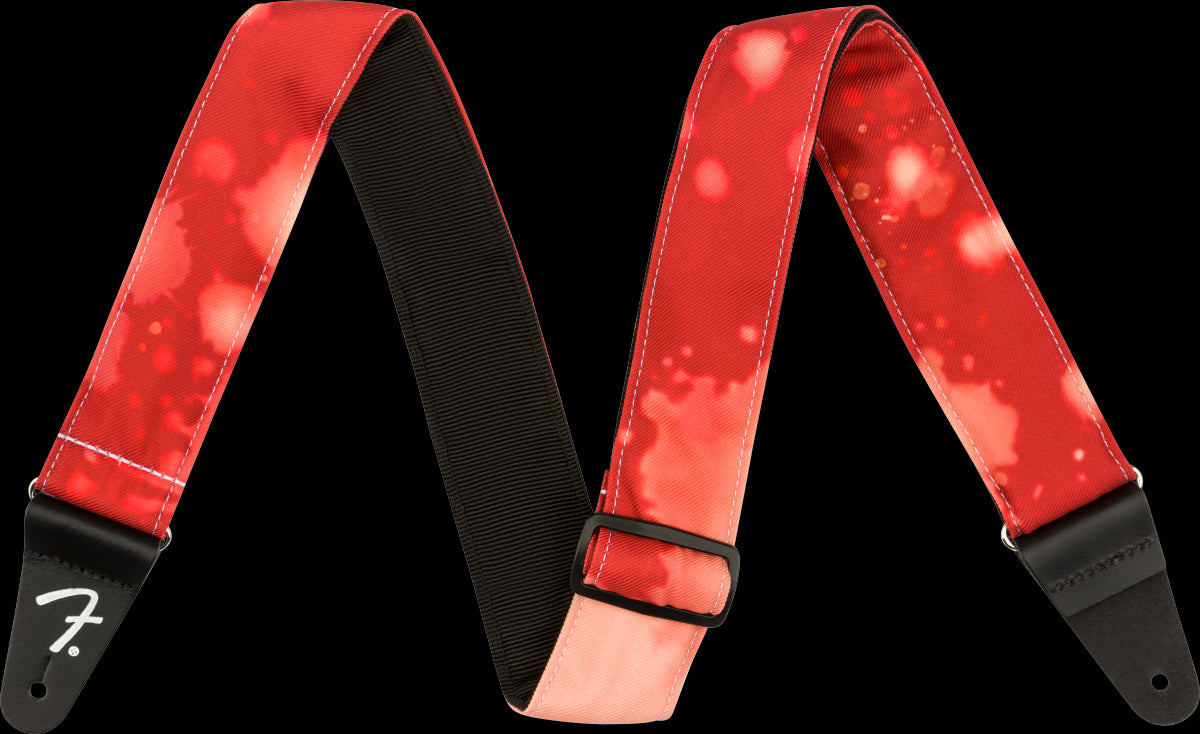 Fender Tie Dye Acid Wash Guitar Strap - Red