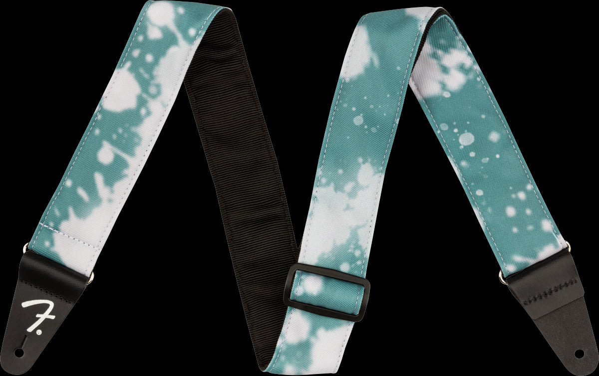 Fender Tie Dye Acid Wash Guitar Strap - Teal