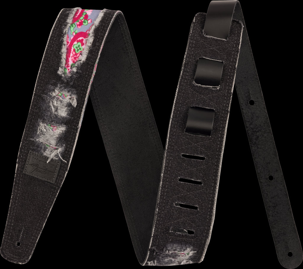 Fender x Wrangler Ripped Denim Strap in Black