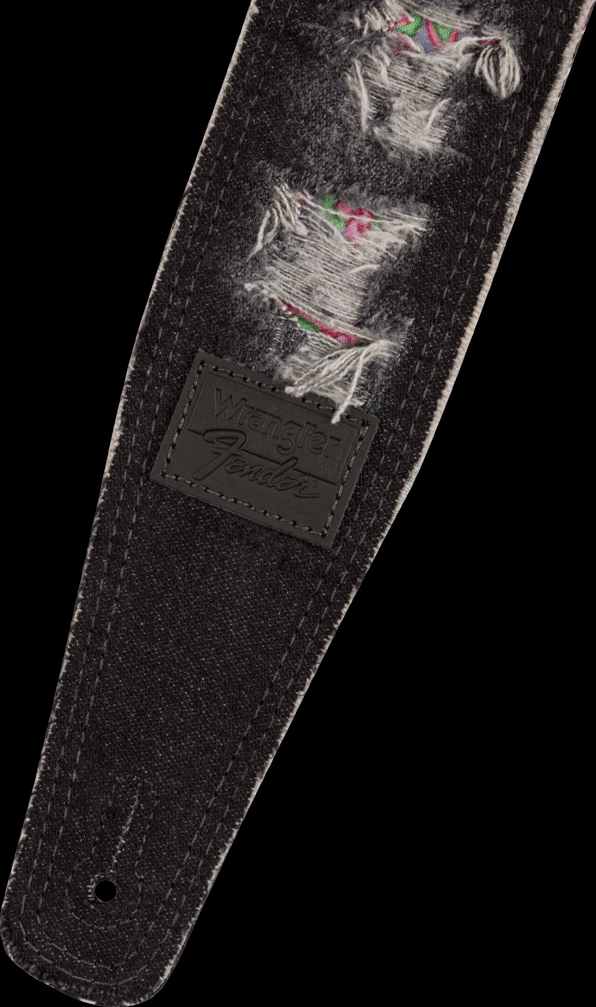 Fender x Wrangler Ripped Denim Strap in Black