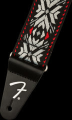 Fender Pasadena Woven Strap Red Snowflake 2 inch