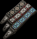 Fender Pasadena Woven Strap Red Snowflake 2 inch