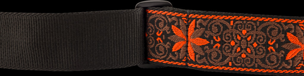 Fender Pasadena Woven Strap Orange Wallflower 2"