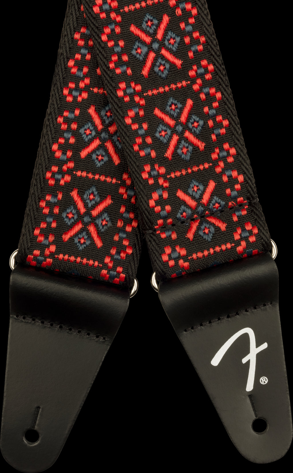 Fender Pasadena Woven Strap Lattice Red 2"