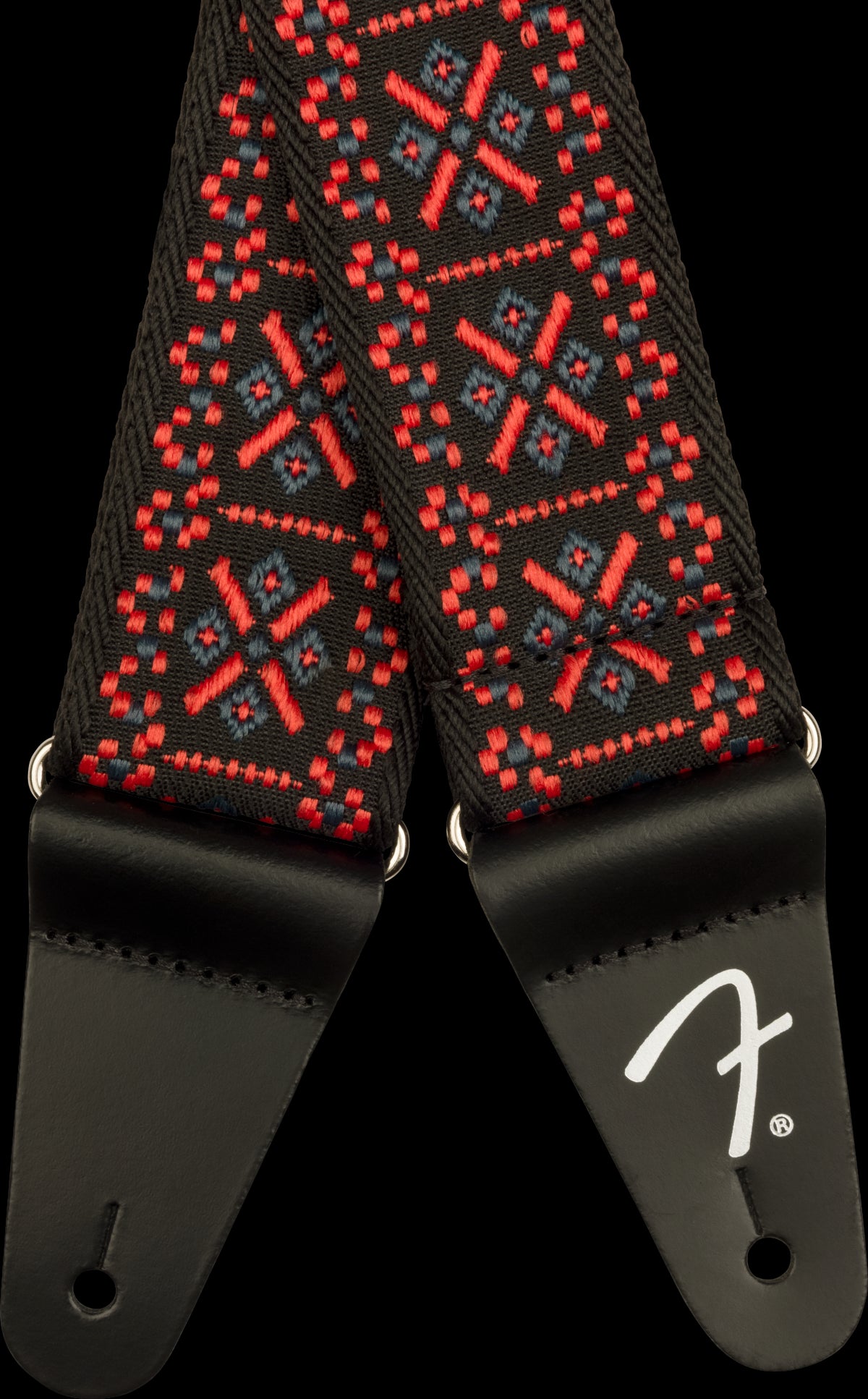 Fender Pasadena Woven Strap Lattice Red 2"