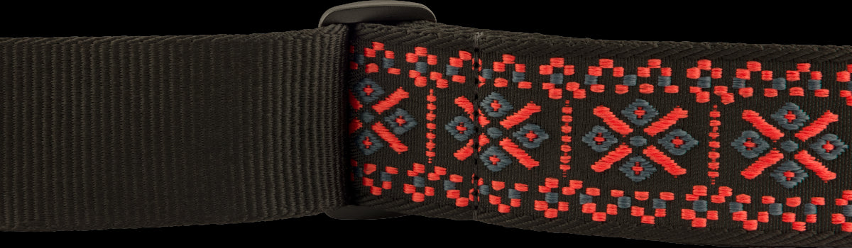 Fender Pasadena Woven Strap Lattice Red 2"