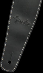 Fender Broken-In Leather 2.5in Guitar Strap in Black