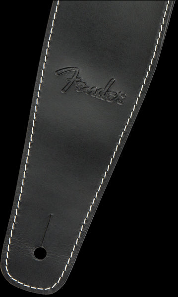 Fender Broken-In Leather 2.5in Guitar Strap in Black