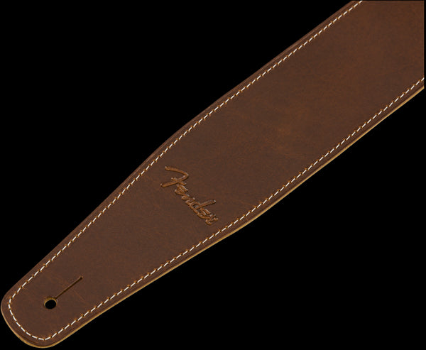 Fender Broken-In Leather 2.5in Guitar Strap in Tan