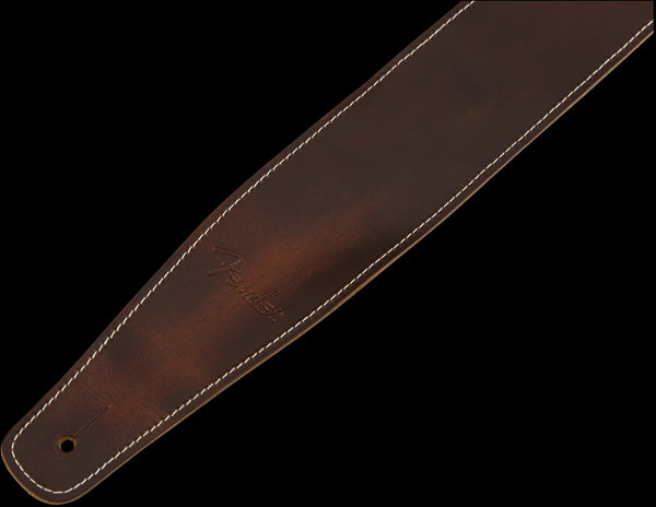 Fender Broken-In Leather 2.5in Guitar Strap in Brown