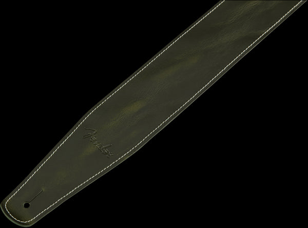 Fender Broken-In Leather 2.5in Guitar Strap in Green