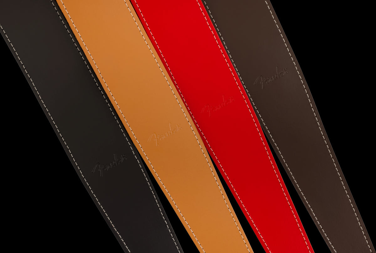 Fender Essentials 2" Leather Strap in Black