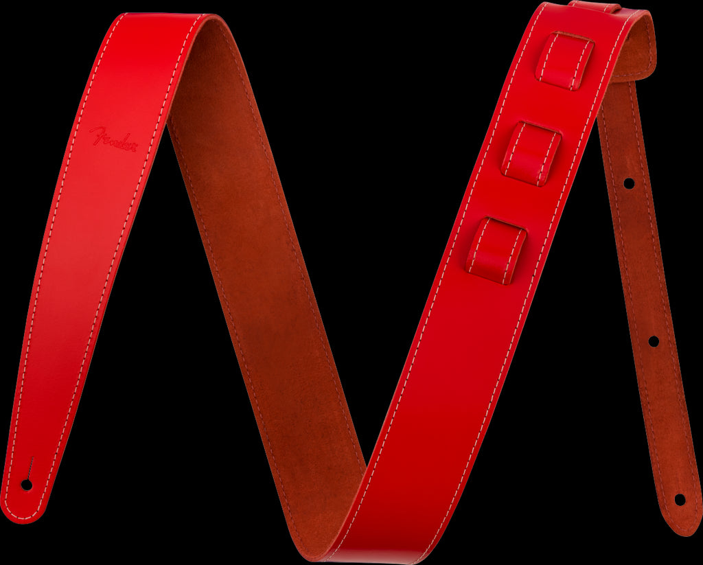 Fender Essentials 2" Leather Strap in Red