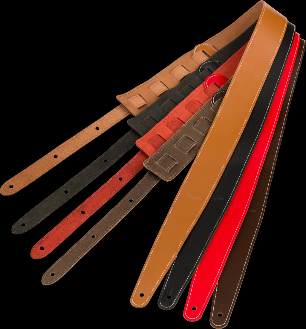 Fender Essentials 2" Leather Strap in Red