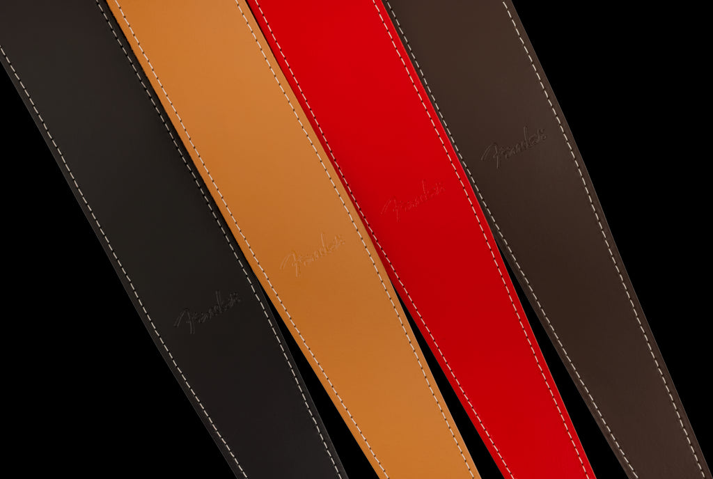 Fender Essentials 2" Leather Strap in Brown