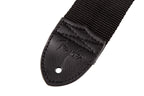 Fender Black Poly 2 inch Guitar Strap with Grey Fender Logo