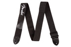 Fender Black Polyester 2in Guitar Strap with White Fender Logo