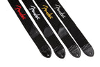 Fender Black Polyester 2in Guitar Strap with White Fender Logo