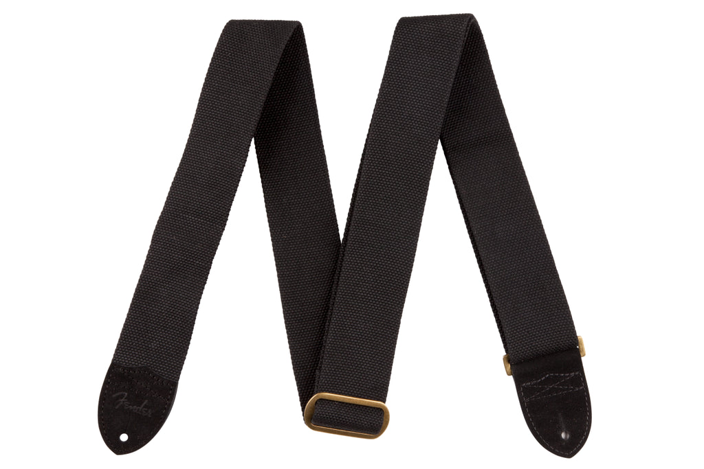 Fender Cotton/Leather Guitar Strap in Black