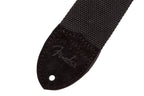 Fender Cotton/Leather Guitar Strap in Black