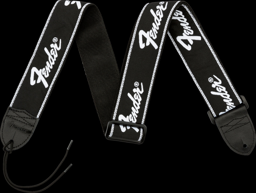 Fender Running Logo Guitar Strap in Black
