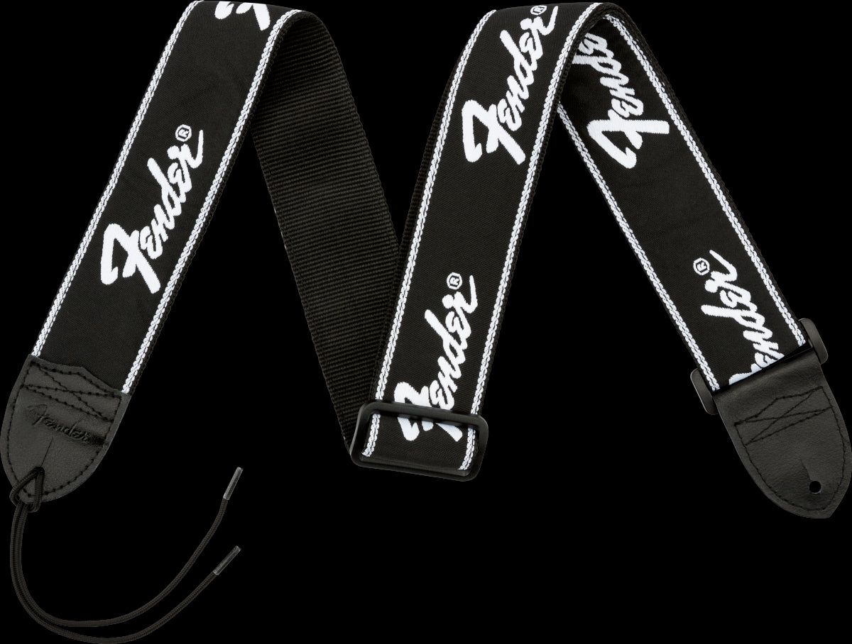 Fender Running Logo Guitar Strap in Black