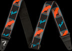 Fender Neon Monogrammed 2" Guitar Strap - Blue/Orange