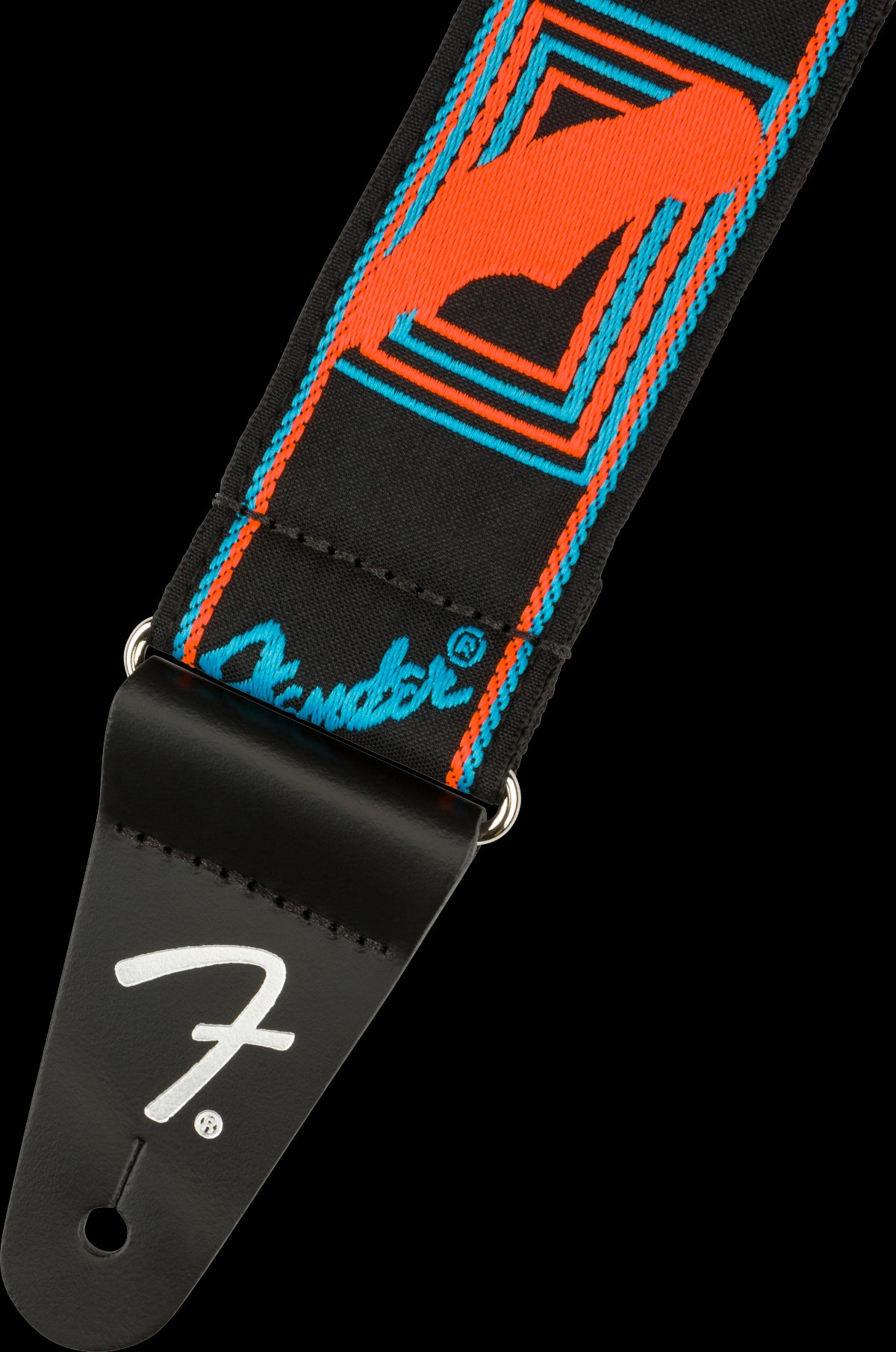 Fender Neon Monogrammed 2" Guitar Strap - Blue/Orange