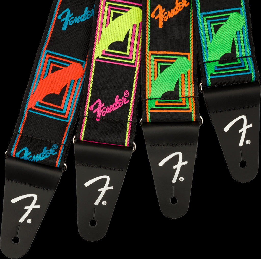 Fender Neon Monogrammed 2" Guitar Strap - Blue/Orange