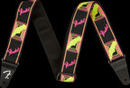 Fender Neon Monogrammed Guitar Strap - Yellow/Pink