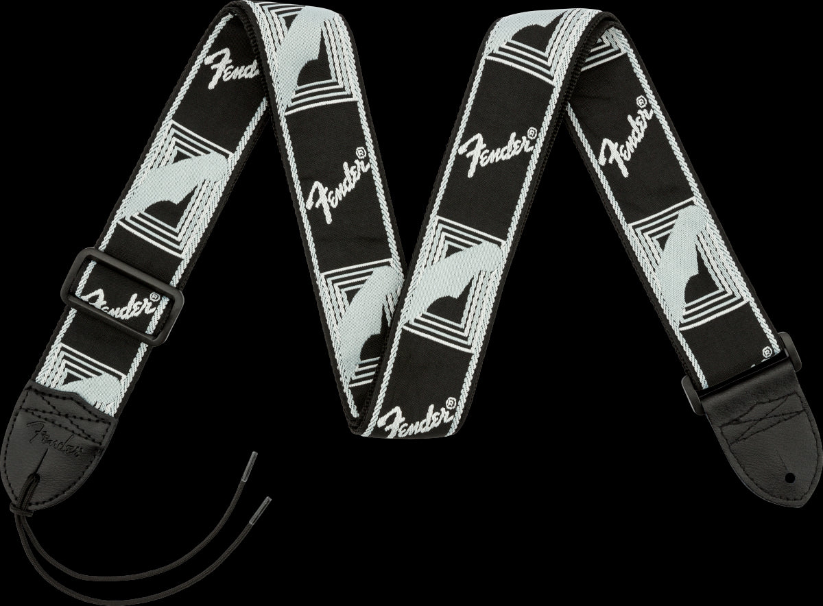 Fender 2 inch Monogrammed Guitar Strap Black/Light Grey/Dark Grey